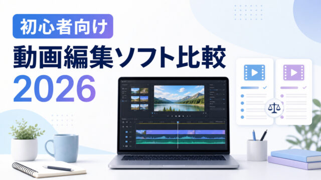 初心者向け動画編集ソフト5選を比較する2026年版アイキャッチ