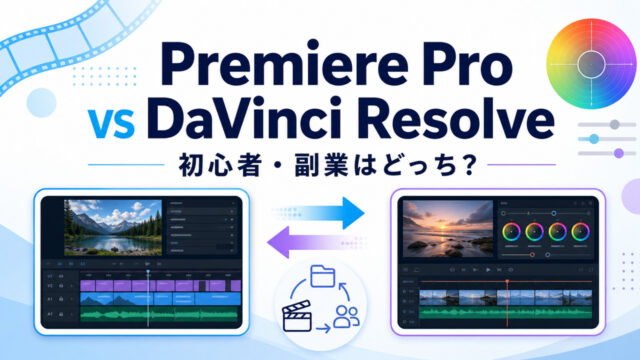 Premiere ProとDaVinci Resolveを比較するアイキャッチ
