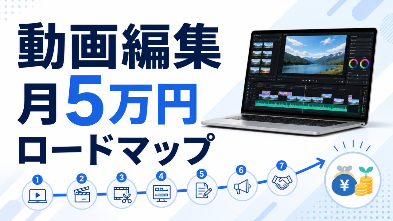 動画編集で月5万円を目指す7ステップのロードマップ