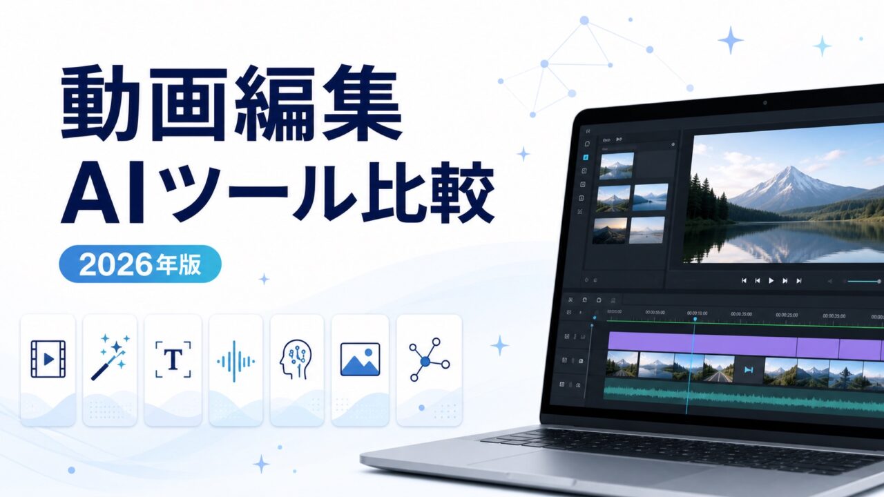 動画編集におすすめのAIツールを比較する2026年版アイキャッチ