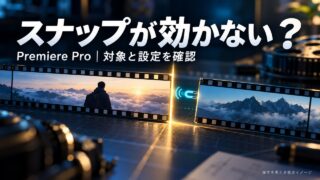 クリップの端と位置の目印を合わせる関係を表した概念イメージ。Premiereの公式画面ではありません。